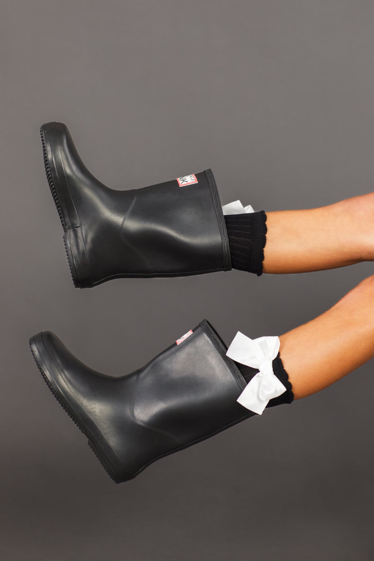 Knee High Silk Bow Socks